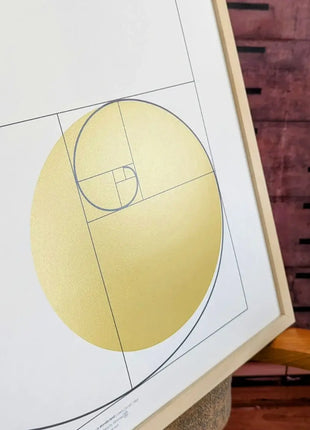 Detalle de la espiral de Fibonacci de la lamina Alicia en el Pais de las Maravillas enmarcada