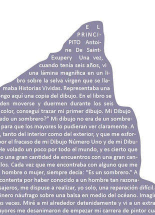 El libro completo de El Principito formando la silueta del planeta en microimpresion