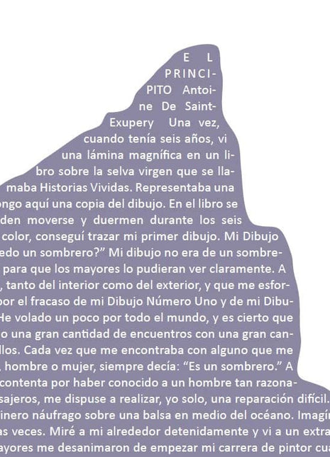 El libro completo de El Principito formando la silueta del planeta en microimpresion