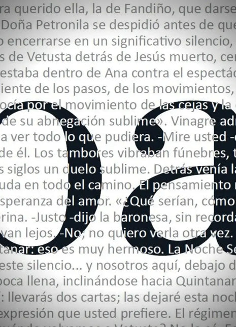 Detalle del texto completo de La Regenta de Clarin en microimpresion de alta definicion